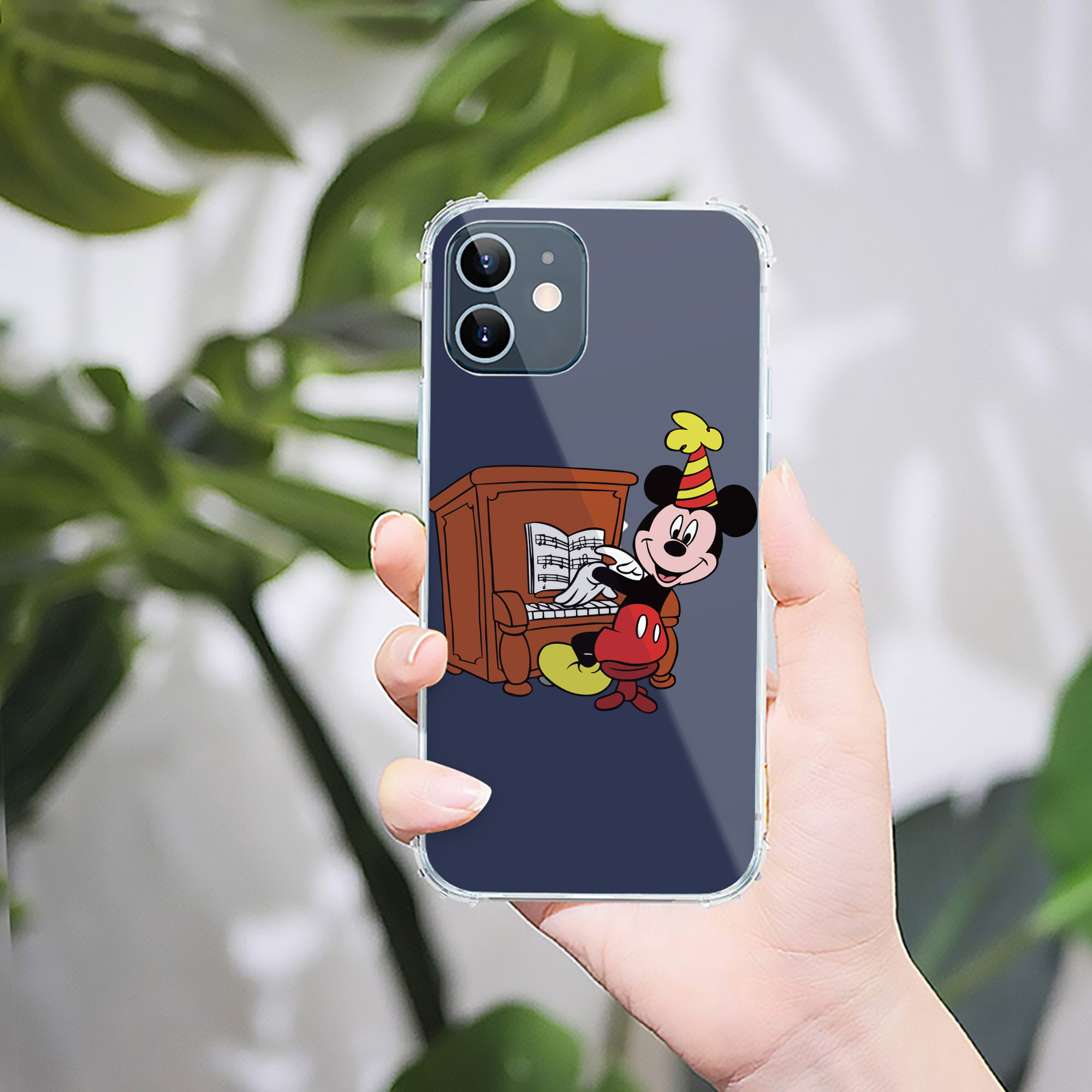 （画像用） ミッキーマウス Mickey Mouse 【iPhone 12シリーズ対応】透明スマホケース（クリアソフトケース）